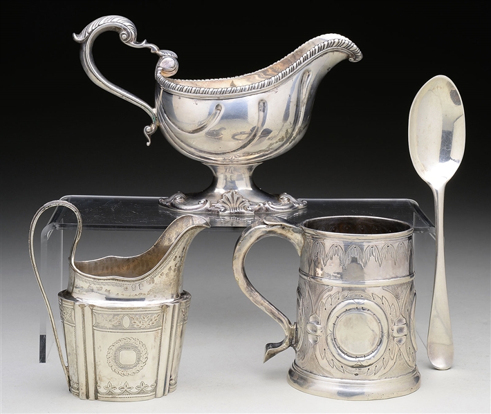 FOUR ENGLISH & SCOTTISH STERLING PIECES.                                                                                                                                                                