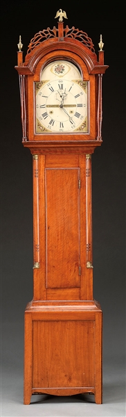 RILEY WHITING FEDERAL TALL CASE CLOCK.                                                                                                                                                                  