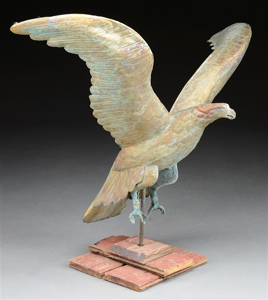 FULL BODIED SPREAD WING EAGLE WEATHERVANE.                                                                                                                                                              