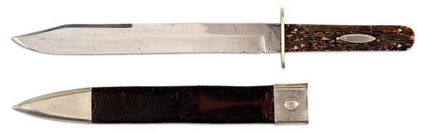 VERY FINE VICTORIAN LIVERPOOL MADE ENGLISH BOWIE KNIFE.                                                                                                                                                 