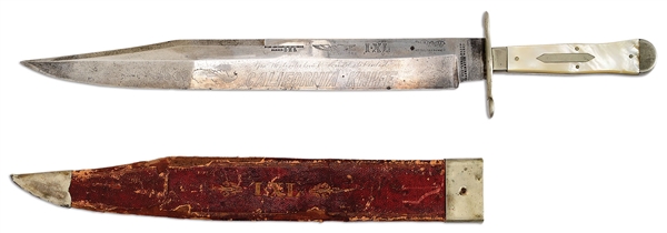 MASSIVE IXL "CALIFORNIA KNIFE" CIRCA 1850.                                                                                                                                                              