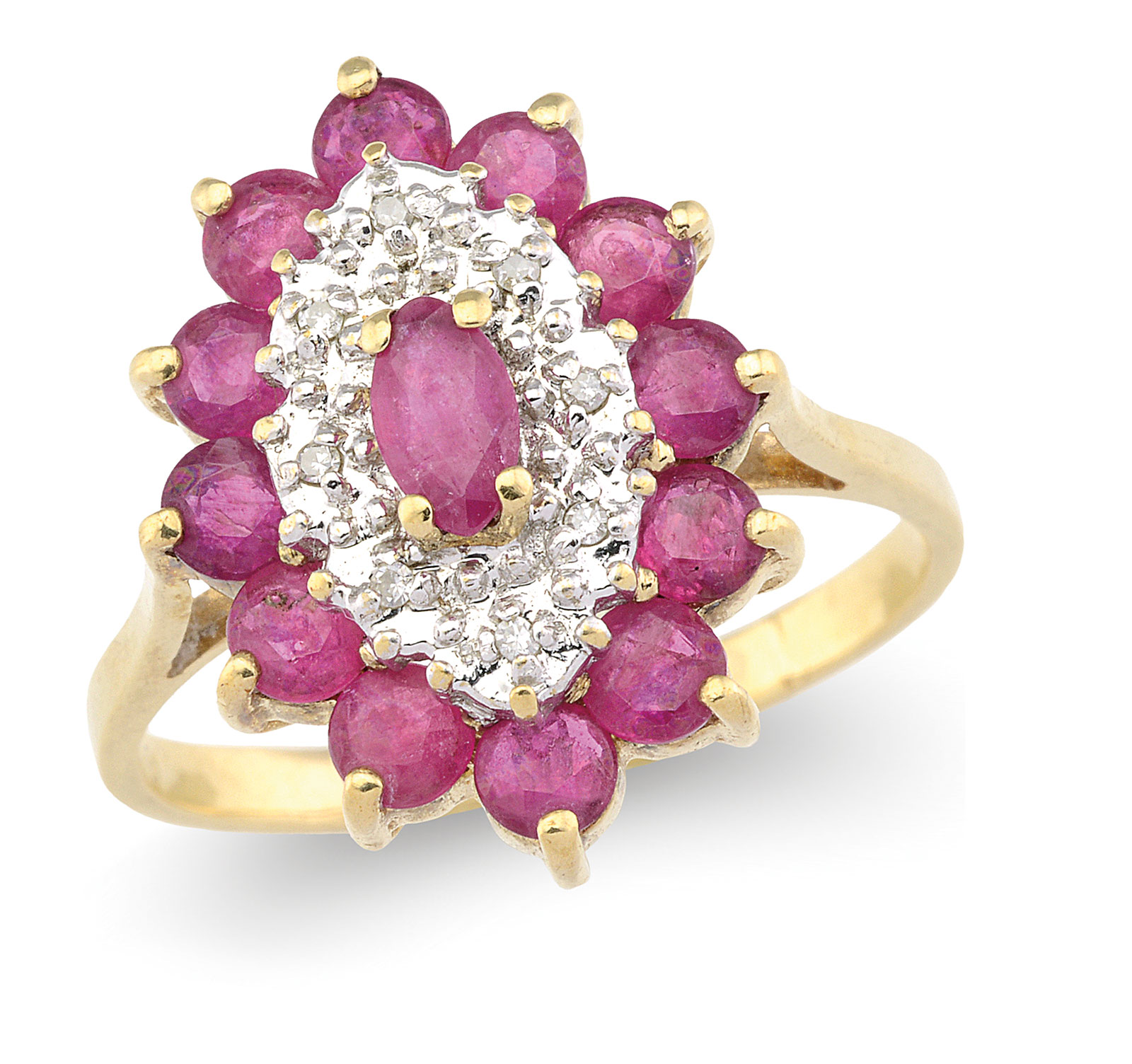 Lot Detail Ruby And Diamond Cocktail Ring