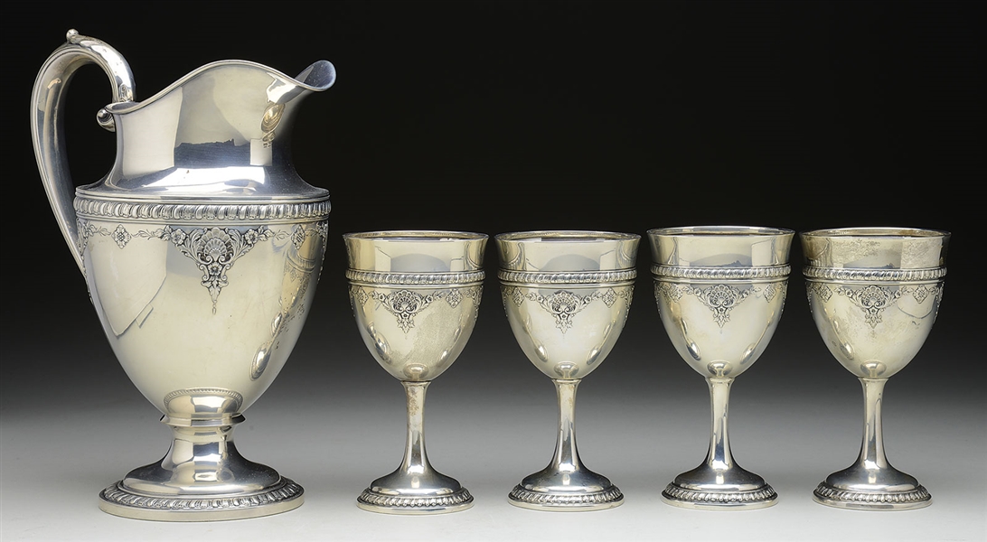 WALLACE STERLING SILVER WATER SET.                                                                                                                                                                      