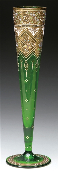 MOSER DECORATED VASE.                                                                                                                                                                                   