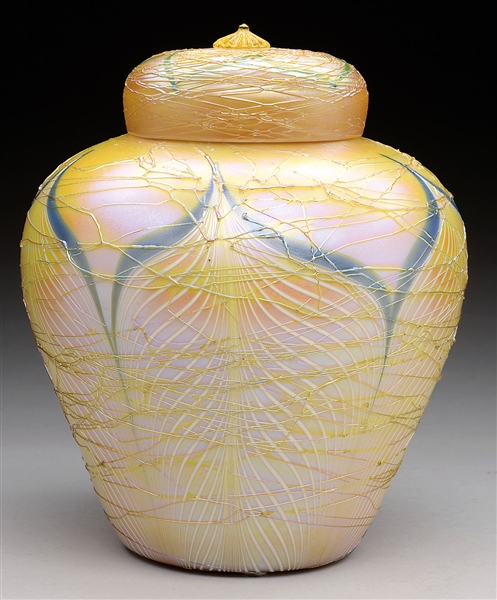 DURAND DECORATED GINGER JAR.                                                                                                                                                                            