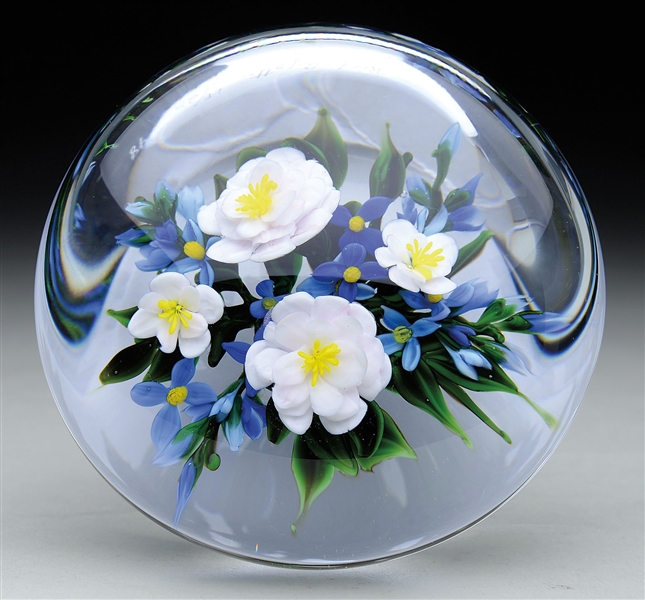 RICK AYOTTE CAMELLIA PAPERWEIGHT.                                                                                                                                                                       