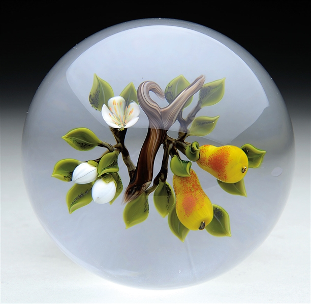 VICTOR TRABUCCO PEAR PAPERWEIGHT.                                                                                                                                                                       