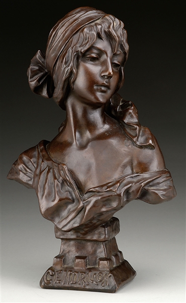 "CENDRILLON" BRONZE BUST.                                                                                                                                                                               