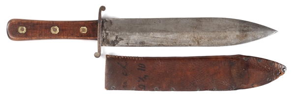 EXCEPTIONALLY WELL CRAFTED ANTEBELLUM AMERICAN KNIFE MOST LIKELY MADE BY KENTUCKY RIFLE MAKER.                                                                                                          