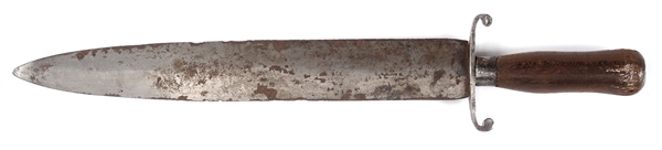 CLASSIC LARGE CONFEDERATE SIDE KNIFE MADE FROM LARGE FILE.                                                                                                                                              