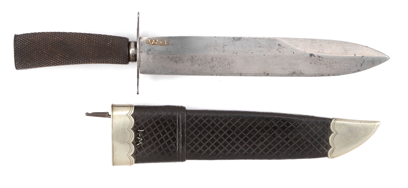 FINE AND RARE HENRY WILKINSON LONDON MADE VICTORIAN BOWIE KNIFE.                                                                                                                                        