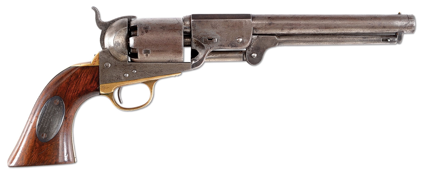 SPECTACULAR HISTORIC LEECH & RIGDON CONFEDERATE REVOLVER CAPTURED AT THE BATTLE OF MOBILE BAY, ALABAMA FROM THE CONFEDERATE IRONCLAD "CSS TENNESSEE".                                                   