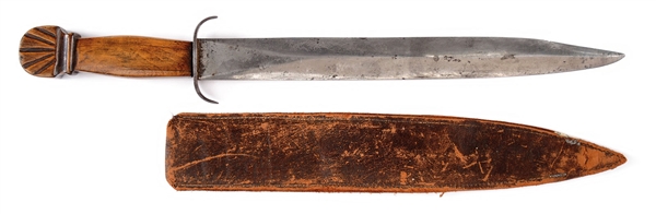 UNIQUE CONFEDERATE MAKER MARKED HARPERS FERRY, VIRGINIA BOWIE KNIFE.                                                                                                                                   