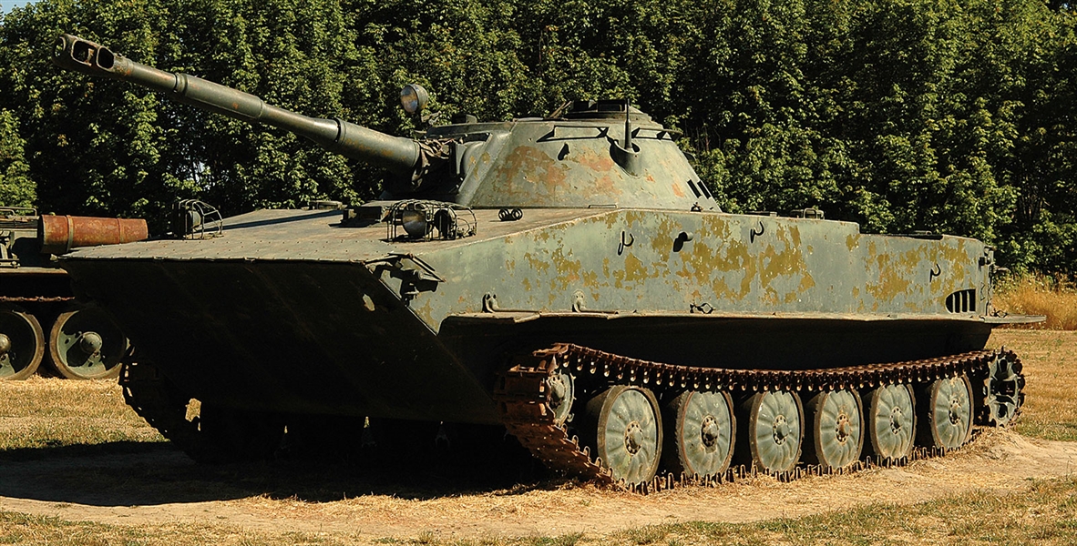 VERY RARE REVOLUTIONARY SOVIET PT-76 AMPHIBIOUS TANK.                                                                                                                                                   