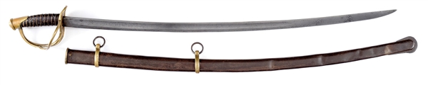 FINE CONFEDERATE CAVALRY SABER WITH MATCHING SCABBARD.                                                                                                                                                  