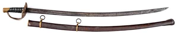 FINE CONFEDERATE STATES ARMORY ENLISTED CAVALRY SABER WITH MATCHING ASSEMBLY NUMBERS.                                                                                                                   