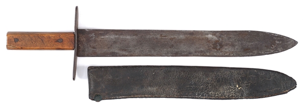 RARE, FINE AND WELL-KNOWN IDENTIFIED LEWIS CRENSHAW MADE CONFEDERATE BOWIE KNIFE OF. GEORGE WASHINGTON SHACKLEFORD, COMPANY F, 2ND ALABAMA CAVALRY.                                                     