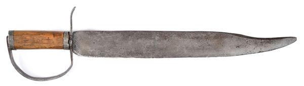 C&R - FINE MASSIVE CONFEDERATE BOWIE KNIFE MADE FROM RASP, EX-CHICAGO HISTORICAL SOCIETY.                                                                                                               