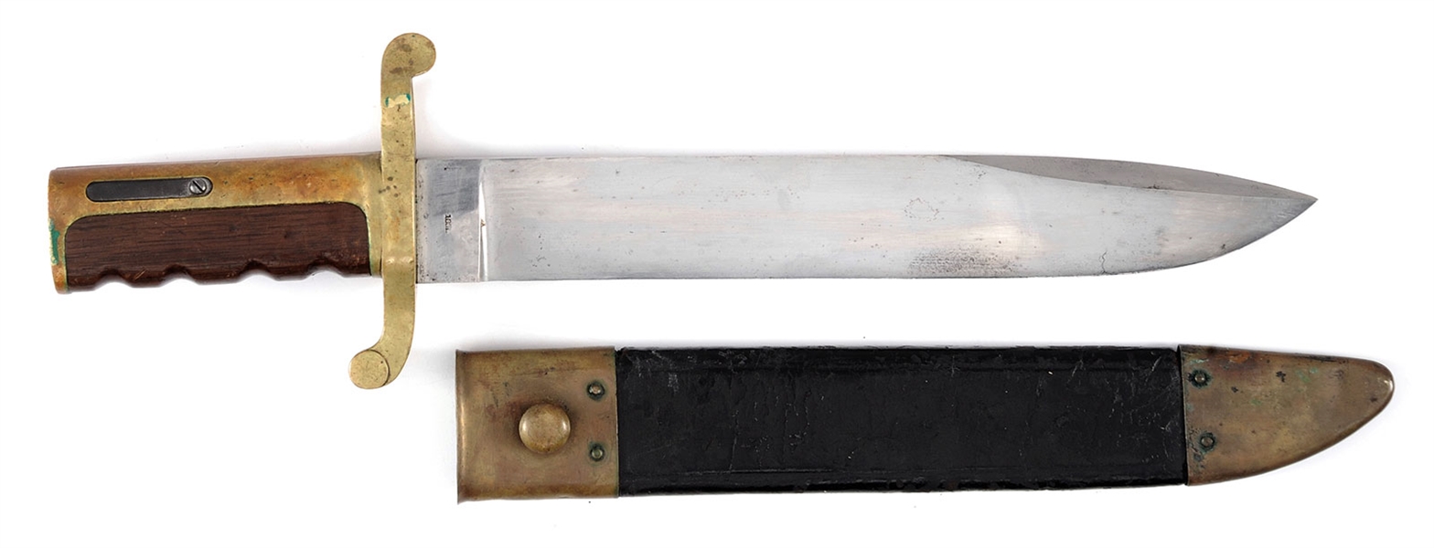 RARE AND EXTREMELY FINE 1861 DATED DAHLGREN BOWIE-BAYONET WITH SCABBARD.                                                                                                                                