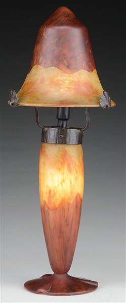 SCHNEIDER INTERNALLY DECORATED TABLE LAMP.                                                                                                                                                              