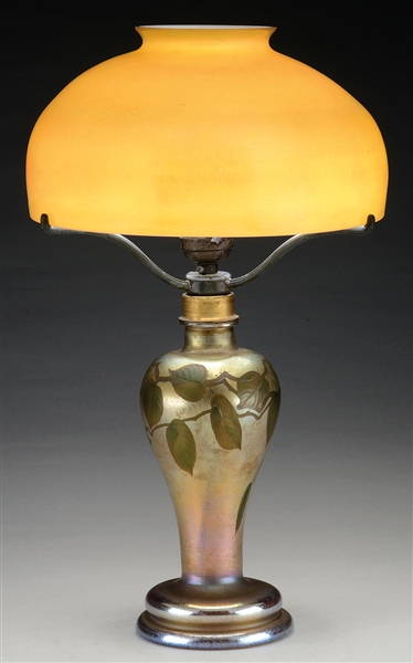 TIFFANY FAVRILE GLASS LAMP.                                                                                                                                                                             