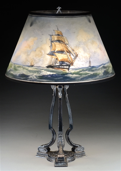 PAIRPOINT NAUTICAL TABLE LAMP.                                                                                                                                                                          