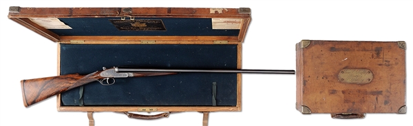 HOLLAND & HOLLAND, SXS ROYAL HAMMERLES, 22639, 12GA, MODERN; C&R, PROV, W/CASE & AMMO BOX                                                                                                               