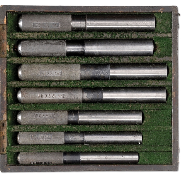 BOX OF BOSS AND COMPANY CHAMBER GAUGES.                                                                                                                                                                 