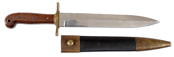 RARE AND EXTREMELY FINE AMES MODEL 1849 RIFLEMANS KNIFE.                                                                                                                                               