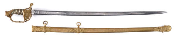 FINE PRESENTATION SILVER GRIPPED CIVIL WAR OFFICERS SWORD TO CAPTAIN HARRY FRALEY, 66TH OVVI.                                                                                                          