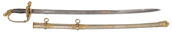 TIFFANY GILDED SILVER GENERAL STAFF OFFICERS SWORD.                                                                                                                                                    