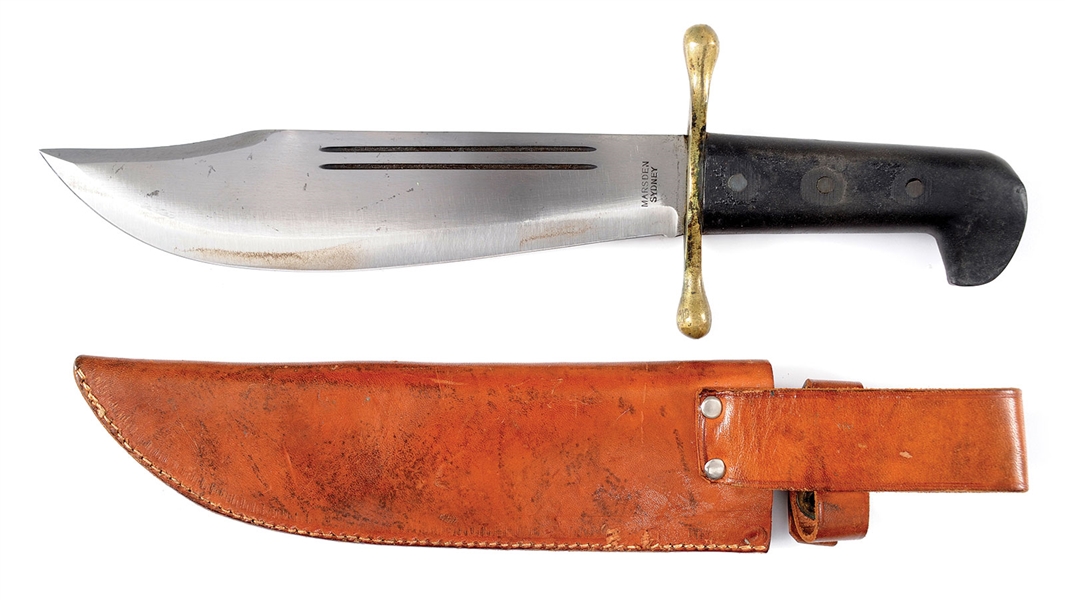 RARE AND EXTREMELY FINE "MARSDEN" WWII US AIR CORPS V-44 SURVIVAL KNIFE.                                                                                                                                