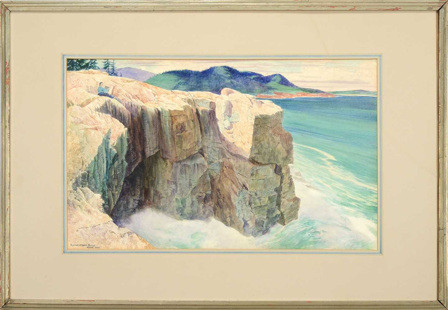 (JOHN) RUTHERFORD BOYD (AMERICAN, 1884-1951) SKETCHING ON THE COAST OF MAINE                                                                                                                            
