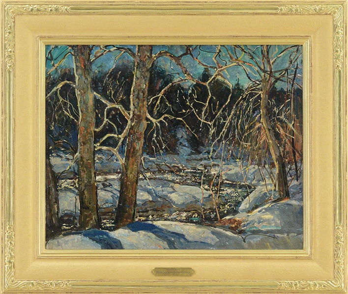 WILLIAM LESTER STEVENS (AMERICAN, 1888-1969) "WINTER TREES"                                                                                                                                             