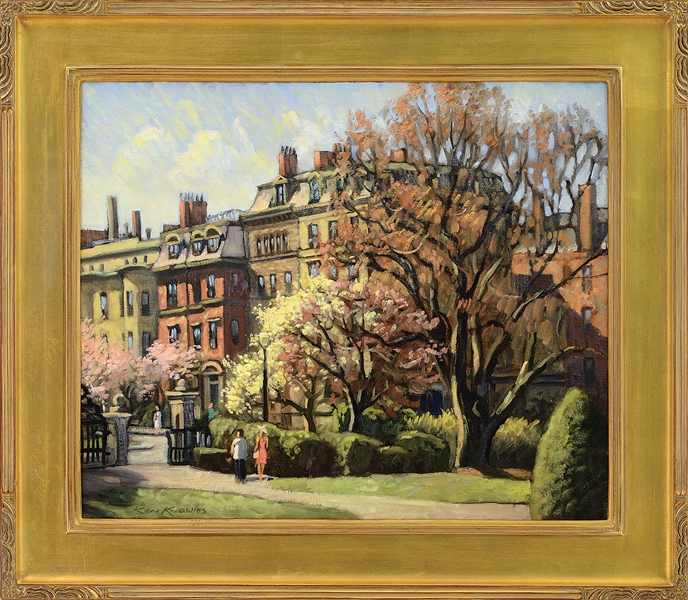 KEN KNOWLES (AMERICAN, 1968-) "COMMONWEALTH AVE FROM THE GARDENS"                                                                                                                                       