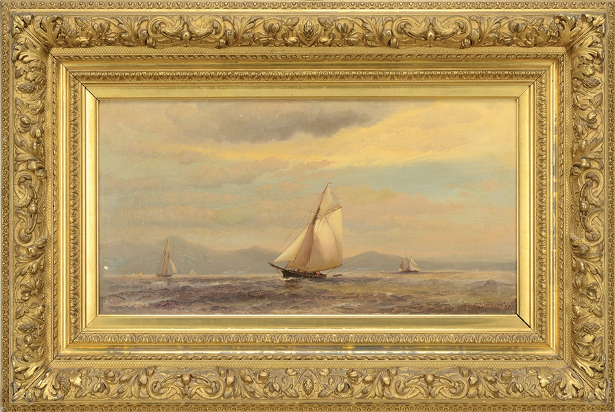JULIAN OLIVER DAVIDSON (AMERICAN, 1853-1894) "HAVERSTRAW BAY"                                                                                                                                           