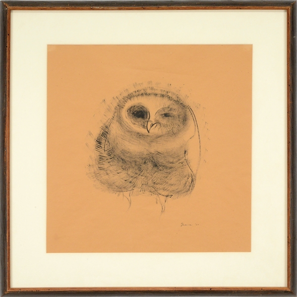 MORRIS GRAVES (AMERICAN, 1910-2001) "YOUNG OWL"                                                                                                                                                         