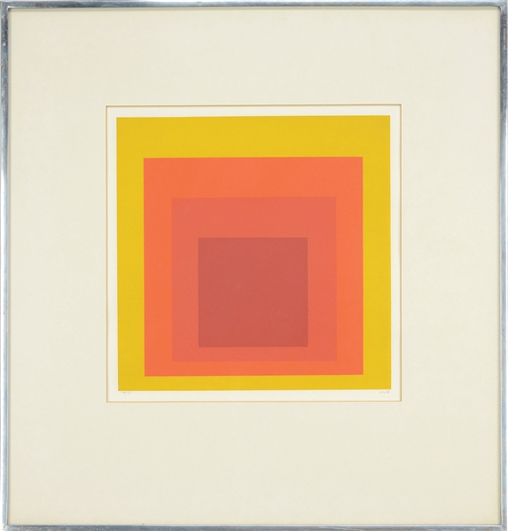 JOSEF ALBERS (AMERICAN, 1888-1976) HOMAGE TO THE SQUARE                                                                                                                                                 