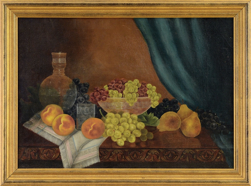IDA J. OLNEY (AMERICAN, 19TH CENTURY) STILL LIFE OF FRUIT                                                                                                                                               