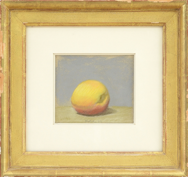 ROBERT KULICKE (AMERICAN, 1921-2007) TWO FRUIT STILL LIFES OF PEACHES                                                                                                                                   