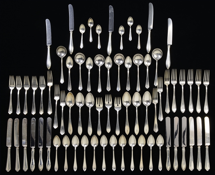 SEVENTY TWO PIECES OF MISCELLANEOUS STERLING FLATWARE.                                                                                                                                                  