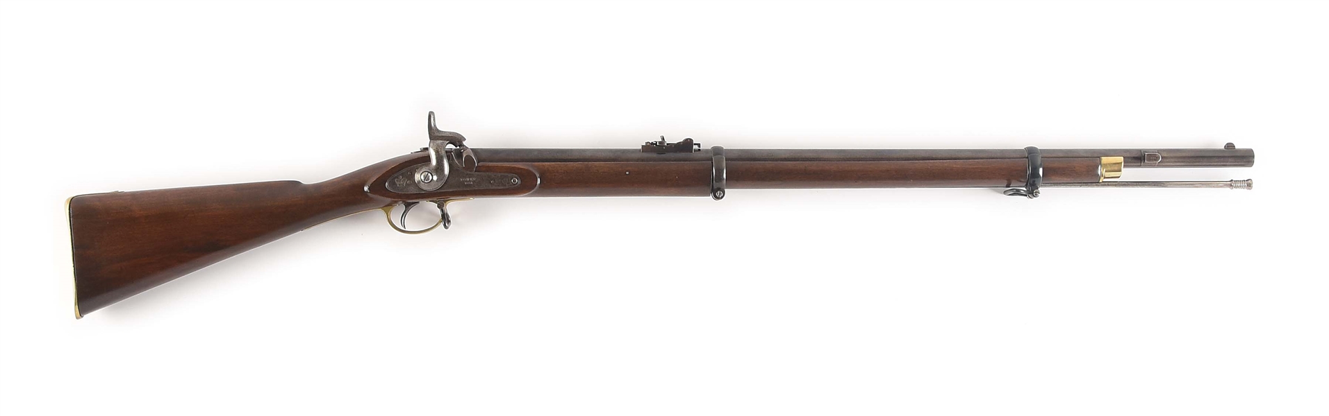 (A) CONFEDERATE NUMBERED 1858 PATTERN ENFIELD NAVAL SHORT RIFLE 1861 WITH NUMBERED RAMROD