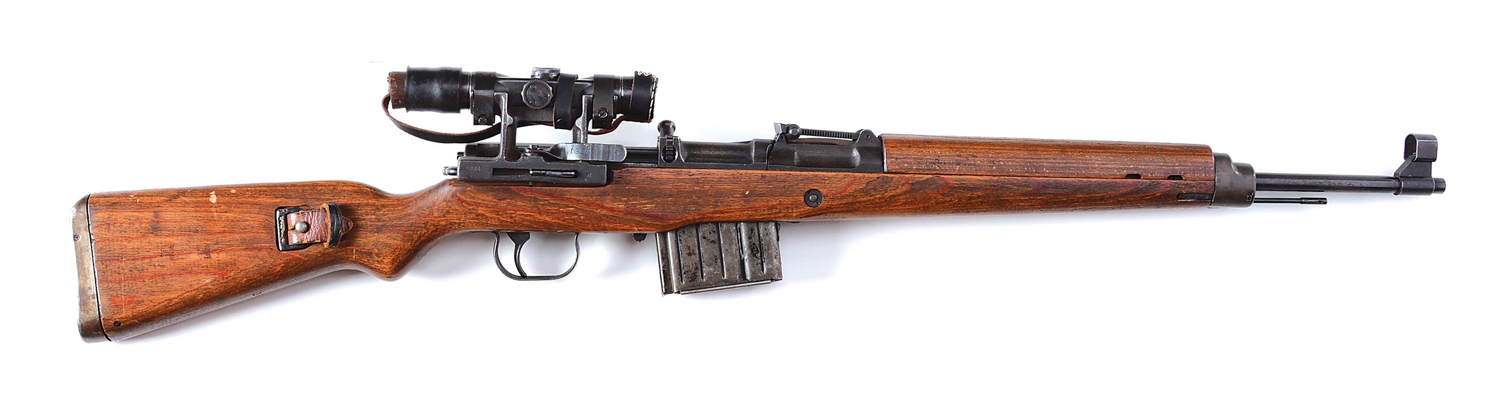 (C) K43 RIFLE WITH MOUNTED SCOPE SNIPERS RIFLE.