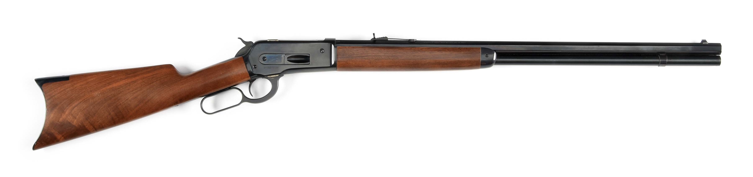 (M) BROWNING MODEL 1886 LEVER ACTION RIFLE.