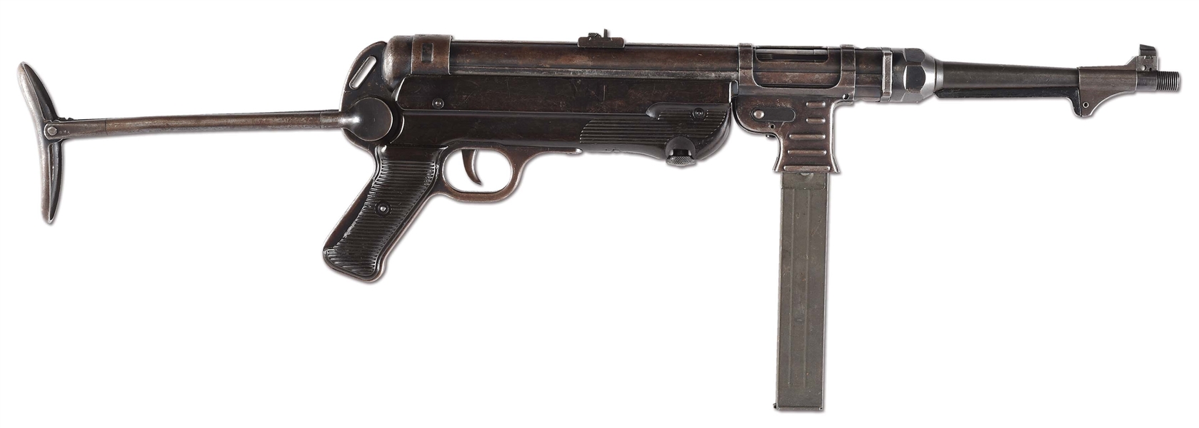(N) MATCHING ORIGINAL GERMAN WWII MP-40 MACHINE GUN (CURIO & RELIC) (DEACTIVATED STATUS).