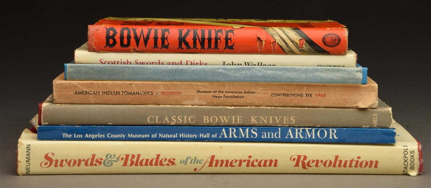 LOT OF 11: BOOKS ON EDGED WEAPONS.