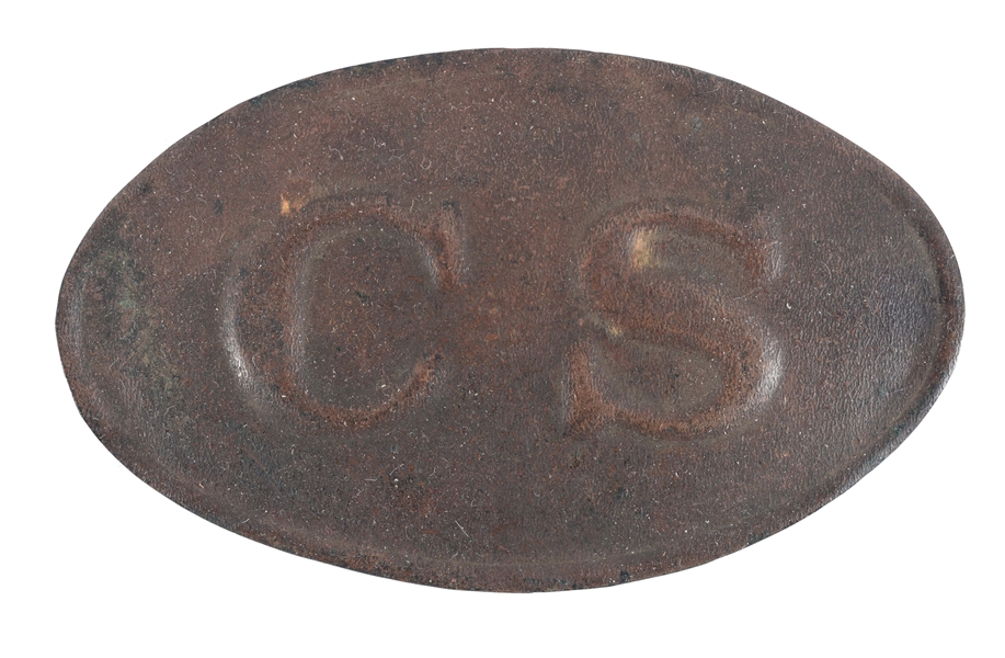 CONFEDERATE OVAL "EGG SHAPED" CS BUCKLE.