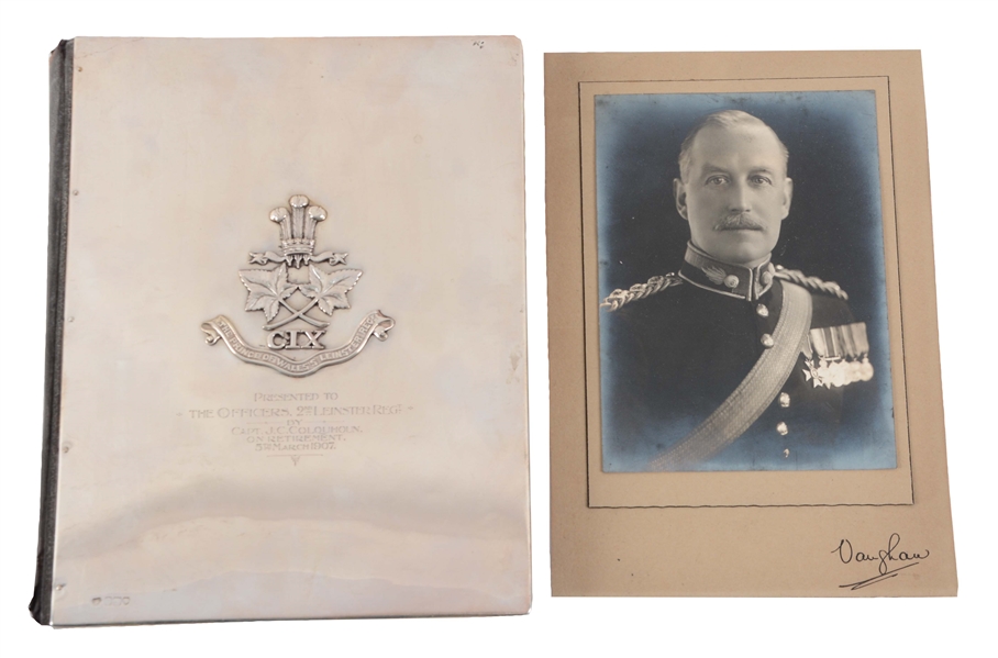 CANADIAN 1907 PRESENTATION STERLING SILVER FACED OFFICERS NOTE BOOK.