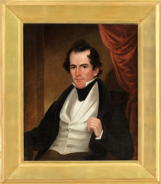 PORTRAIT OF COLONEL EDWARD A. CABELL ATTRIBUTED TO GEORGE COOKE.                                                                                                                                        