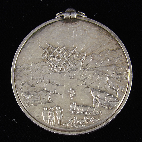 EXTREMELY RARE SILVER CONGRESSIONAL MEDAL FOR SURVIVOR "CHARLES TONG SING" OF THE "JEANNETTE" ARCTIC EXPEDITION OF 1879-1882.                                                                           